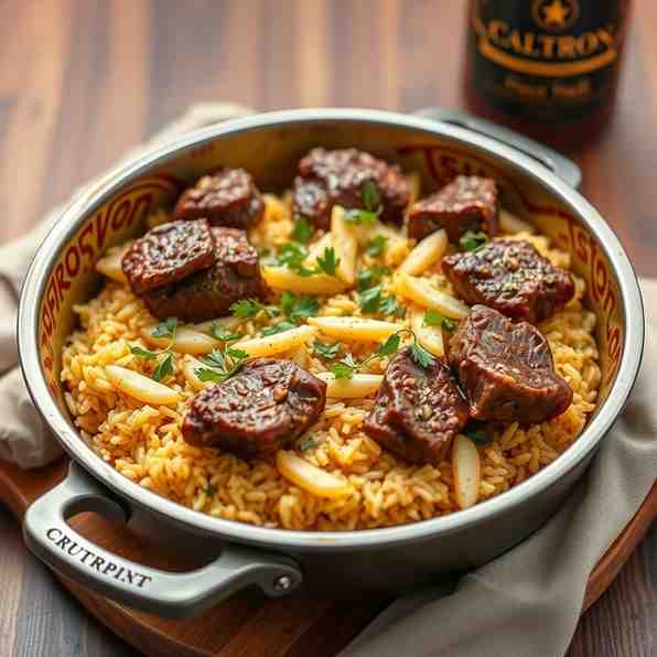 Cypriot Lamb Ttavas - Easy One-Pan Baked Lamb & Rice Recipe